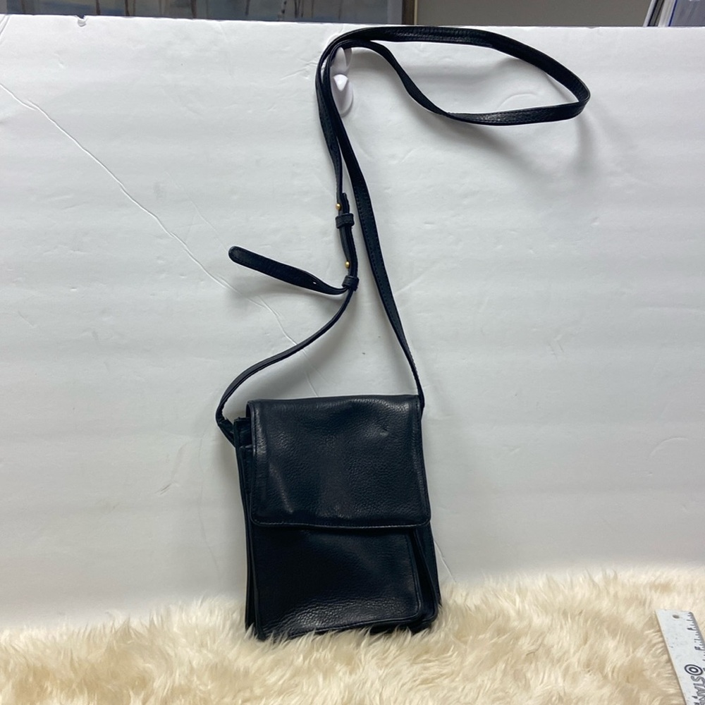 ❤️ AMERICAN BY SHARIF❣️SOFT BLACK LEATHER CROSSBODY BAG❣️